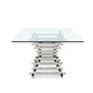 Modrest Crawford Modern Rectangular Glass Dining Table