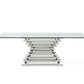 Modrest Crawford Modern Rectangular Glass Dining Table