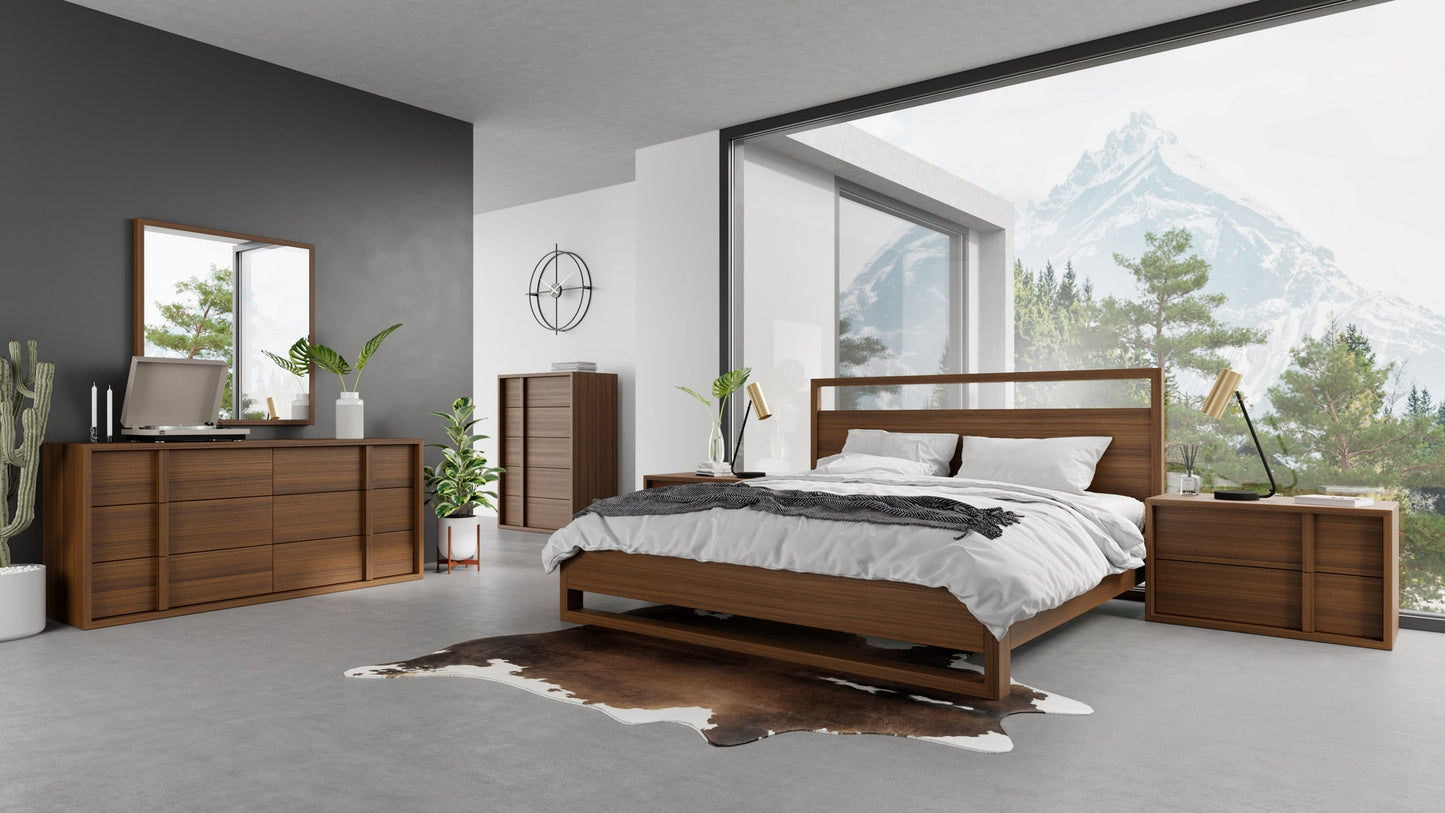 Nova Domus Berlin - Modern Walnut Bed