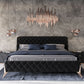 Modrest Legend - Modern Black Velvet & Rosegold Bed