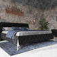 Modrest Legend - Modern Black Velvet & Rosegold Bed