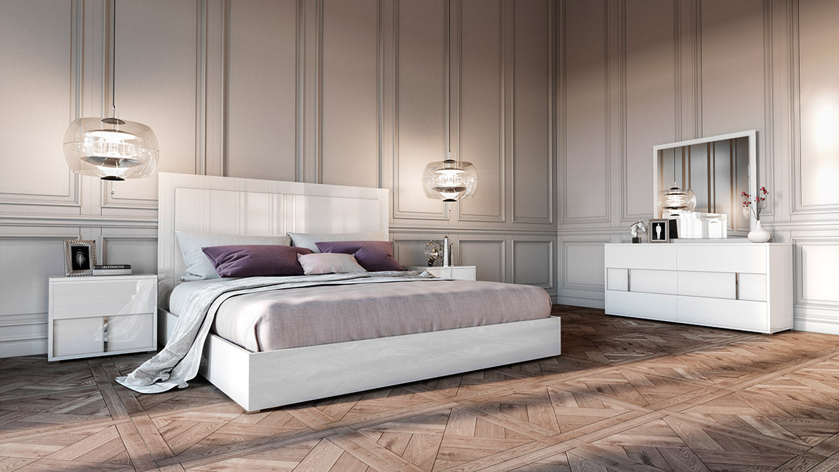 Modrest Nicla Italian Modern White Bedroom Set