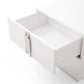Modrest Token - Modern White & Stainless Steel Nightstand
