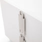 Modrest Token - Modern White & Stainless Steel Nightstand
