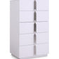 Modrest Token - Modern Glossy White & Stainless Steel Chest