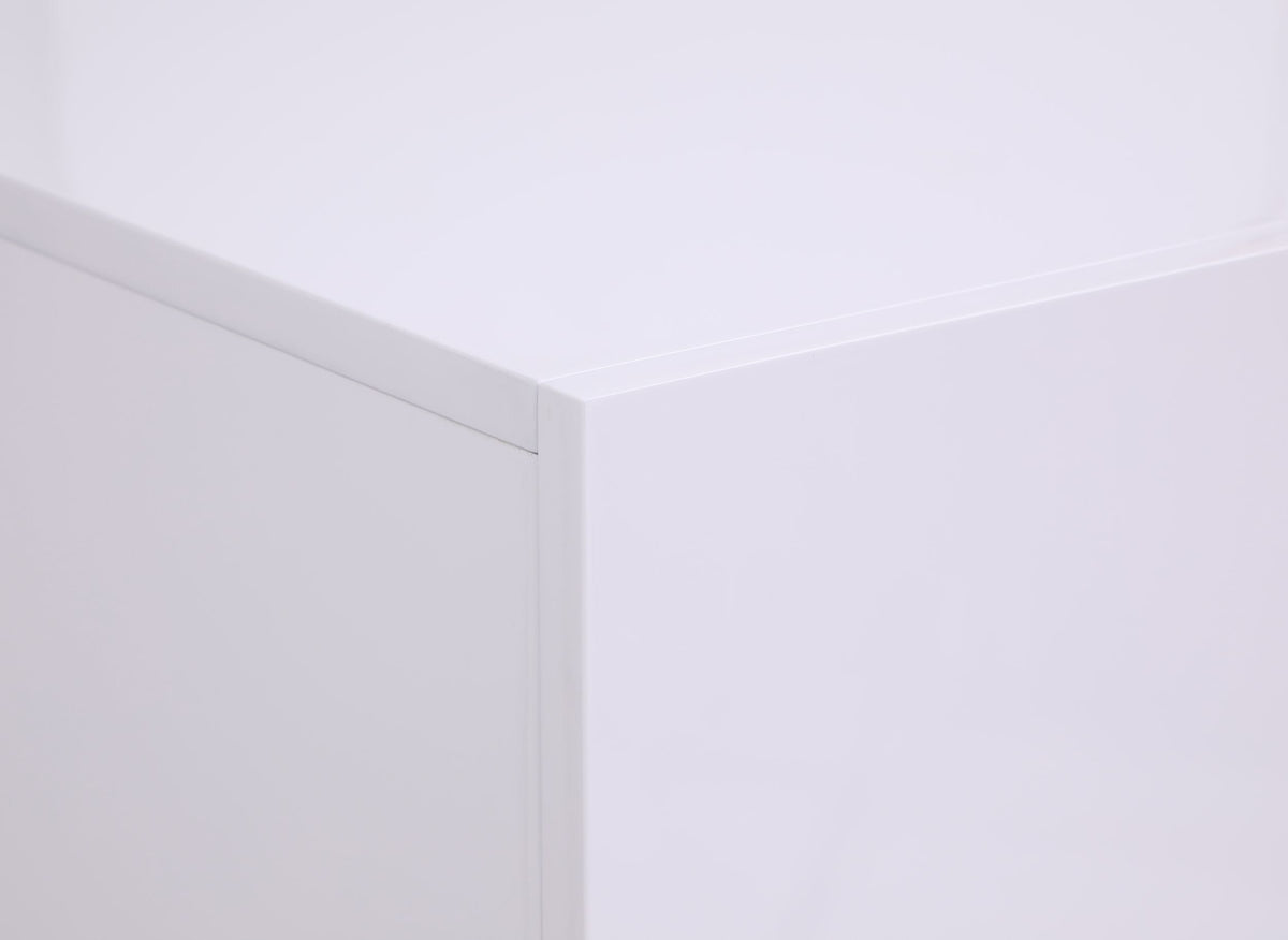 Modrest Token - Modern Glossy White & Stainless Steel Chest