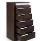 Modrest Torino Modern Brown Oak & Grey Chest