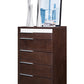 Modrest Torino Modern Brown Oak & Grey Chest
