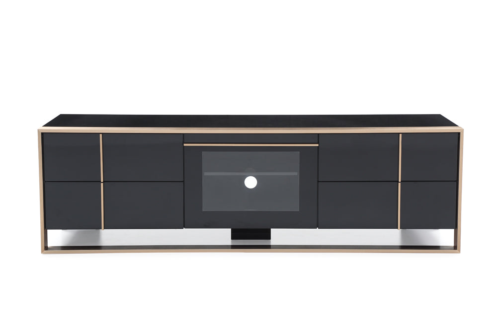 Nova Domus Cartier Modern Black & Rosegold TV Stand