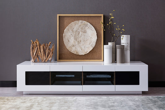 Modrest Frost Modern Small White TV Unit