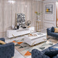 Modrest Legend Modern White & Gold TV Stand