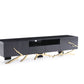 Modrest Legend Modern Black & Champagne Gold TV Stand