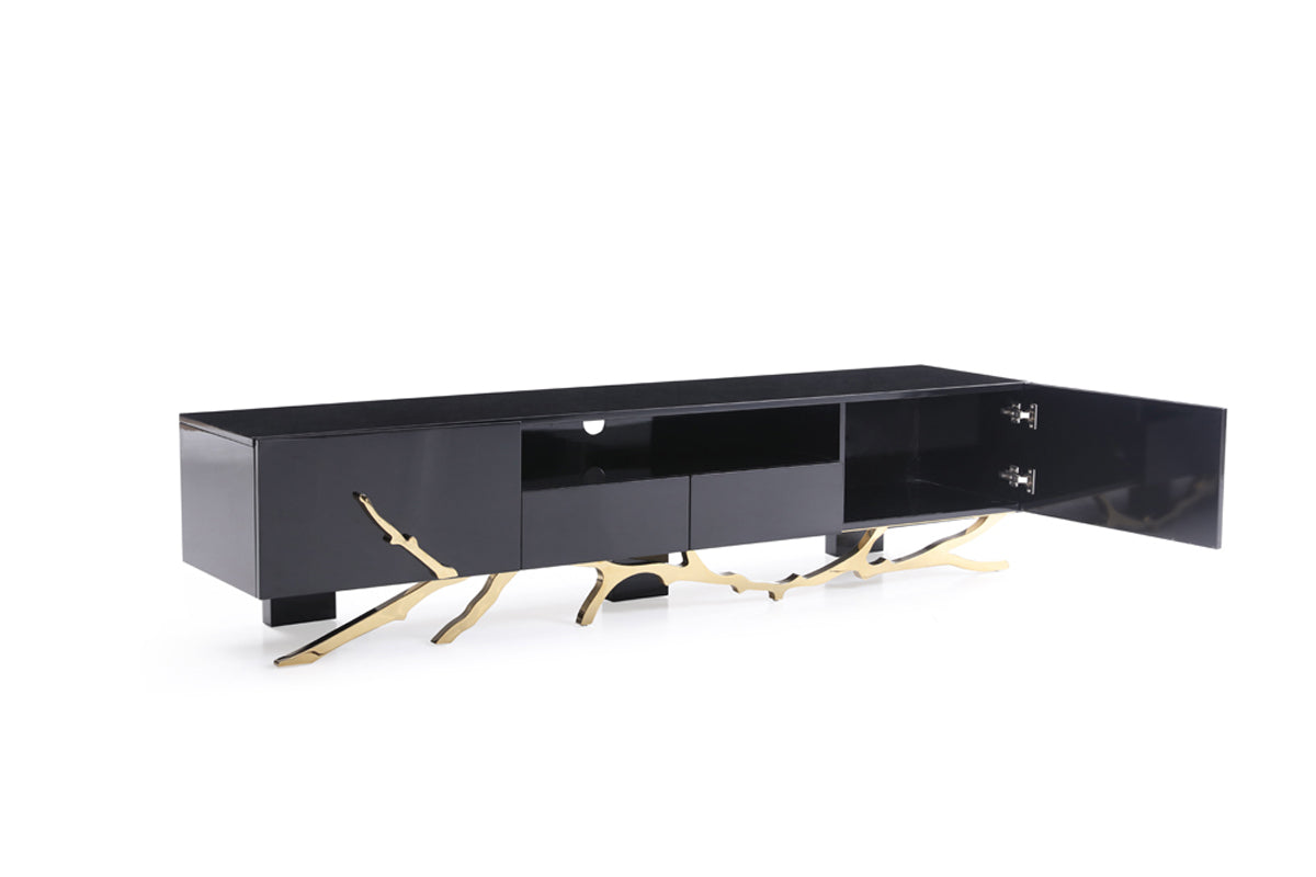 Modrest Legend Modern Black & Gold TV Stand