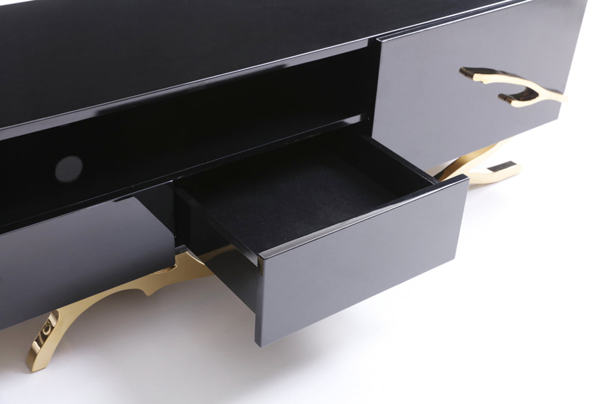 Modrest Legend Modern Black & Gold TV Stand