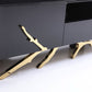 Modrest Legend Modern Black & Champagne Gold TV Stand
