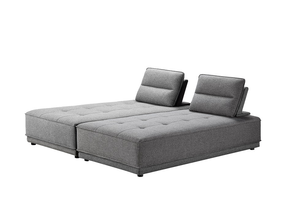 Divani Casa Glendale - Modern Grey Fabric Modular Sectional Sofa