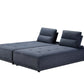 Divani Casa Glendale - Modern Blue Fabric Modular Sectional Sofa