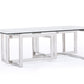 Modrest Valiant Modern Glass & Stainless Steel Coffee Table