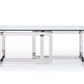 Modrest Valiant Modern Glass & Stainless Steel Coffee Table
