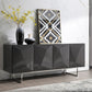Modrest Vanguard - Modern Dark Grey High Gloss Buffet