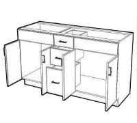 Vanity 60" Center Drawer