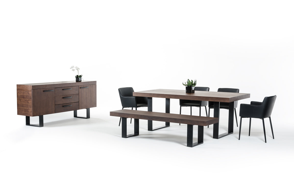 Modrest Lola Modern Walnut Dining Table