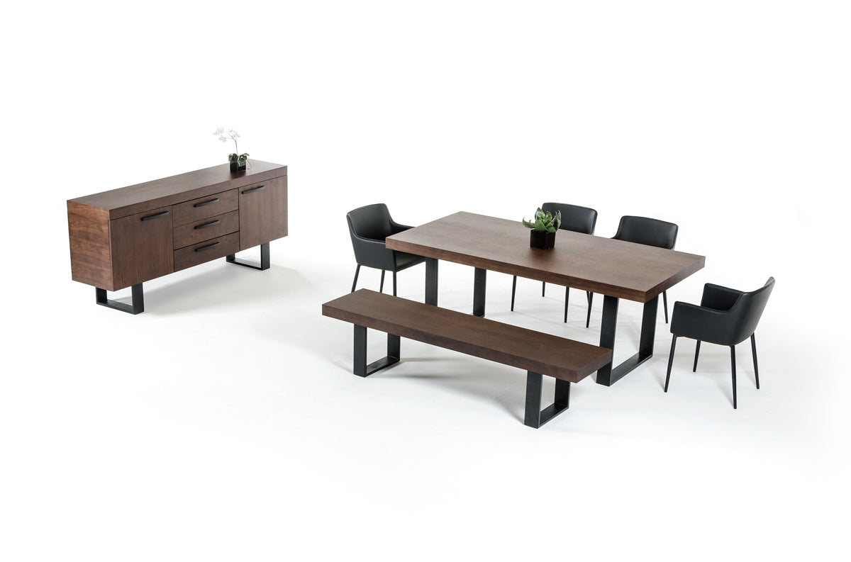 Modrest Lola Modern Walnut Dining Table