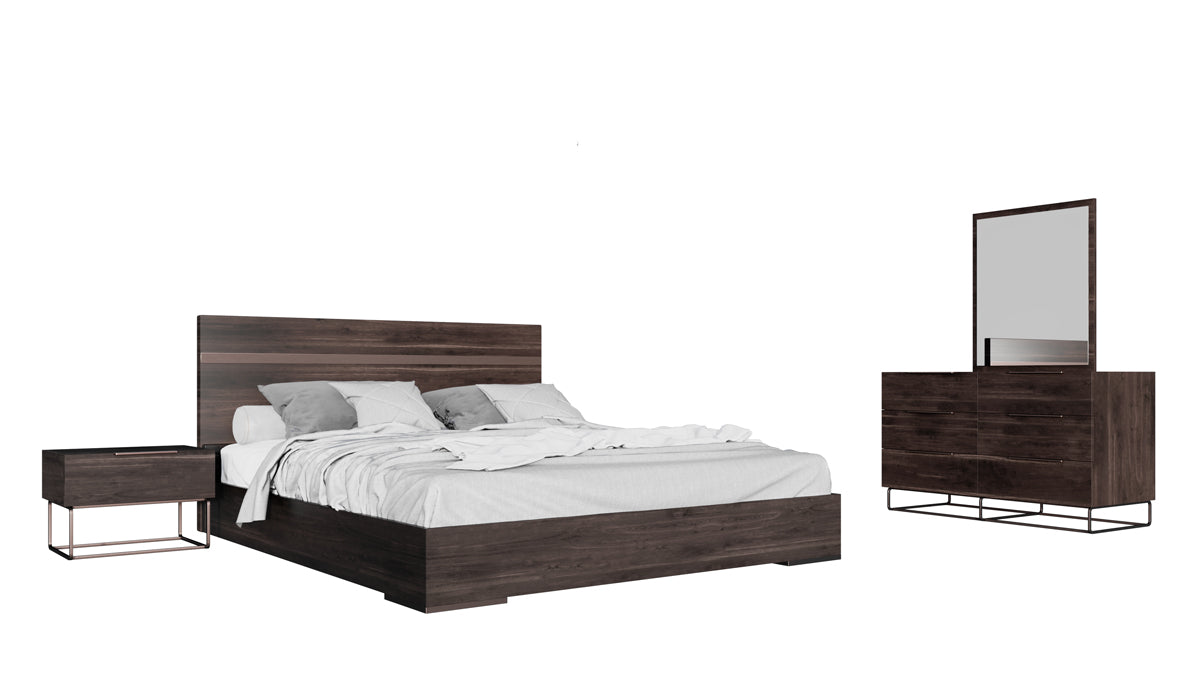 Nova Domus Benzon Italian Modern Dark Rovere Bed