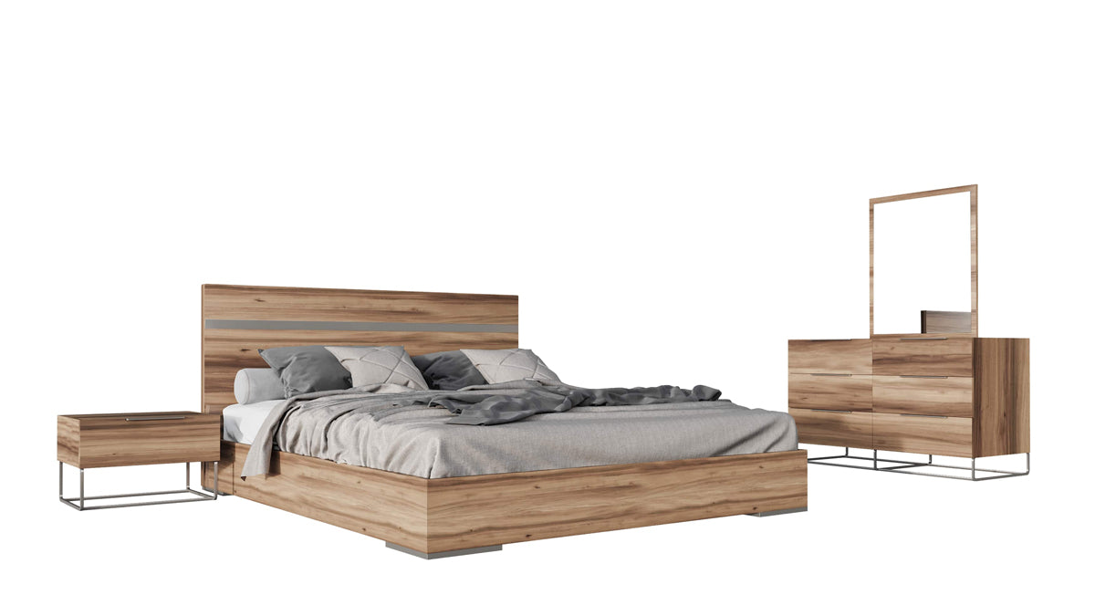 Nova Domus Lorenzo Italian Modern Light Oak Bed