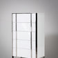 Nova Domus Francois Modern White & Stainless Steel Chest