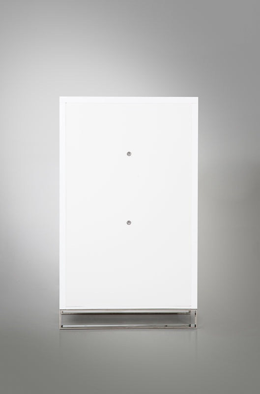 Nova Domus Francois Modern White & Stainless Steel Chest