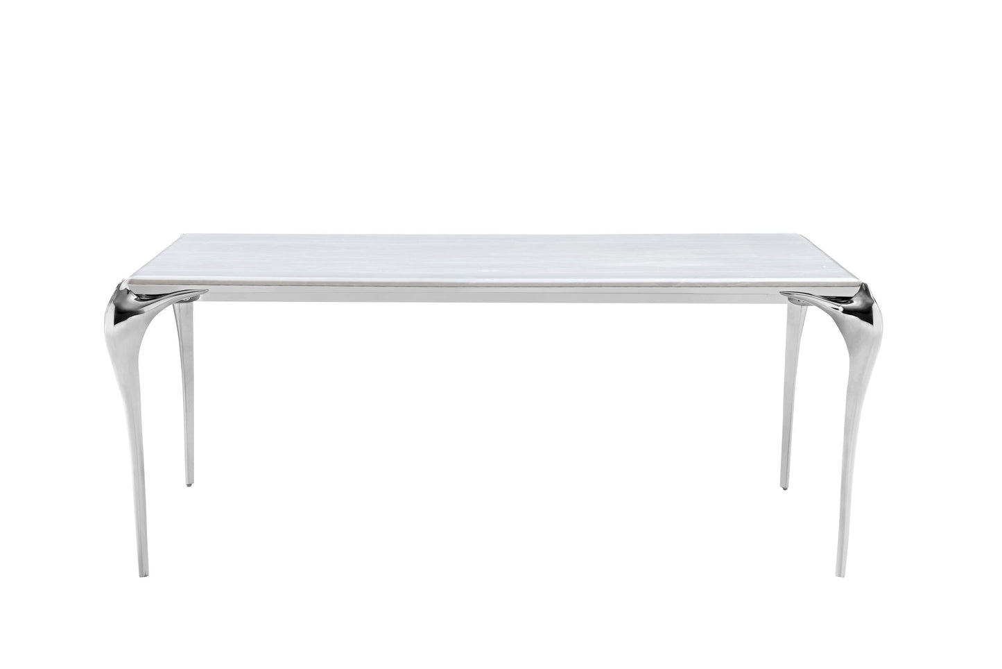Modrest Vince - Modern Faux Marble & Stainless Steel Dining Table