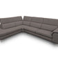 Coronelli Collezioni Viola - Italian Contemporary Grey Leather Left Facing Sectional Sofa