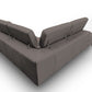 Coronelli Collezioni Viola - Italian Contemporary Grey Leather Left Facing Sectional Sofa