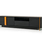 Modrest Vision - Modern Black Oak Floating TV Stand
