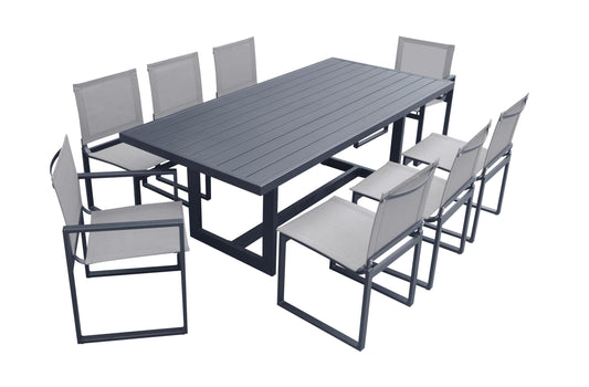 Renava Wake - Modern Dark Charcoal Outdoor Dining Table