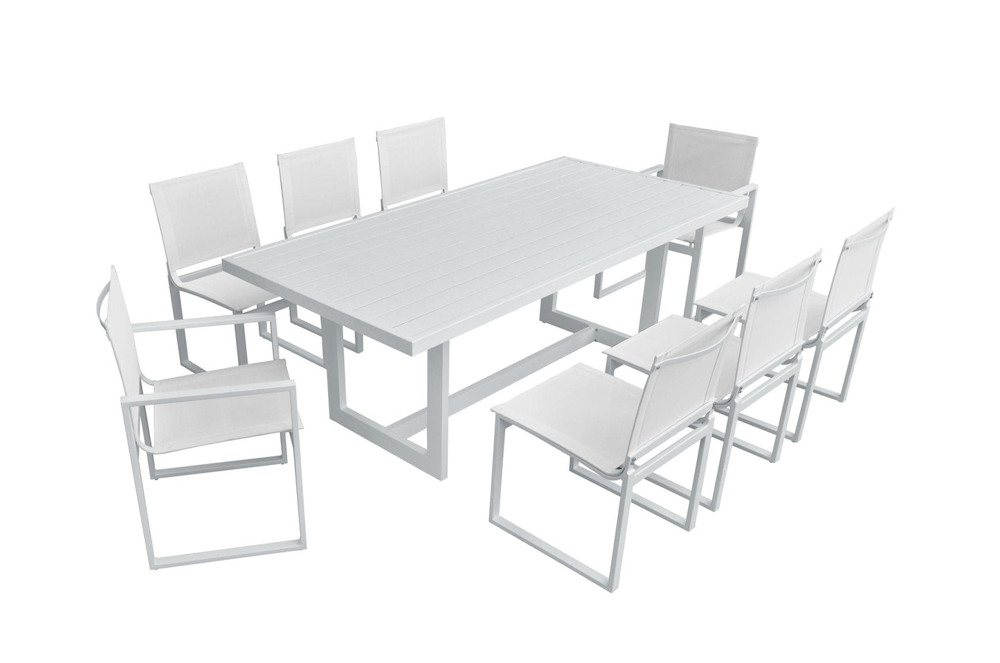 Renava Wake - Modern White Outdoor Dining Table