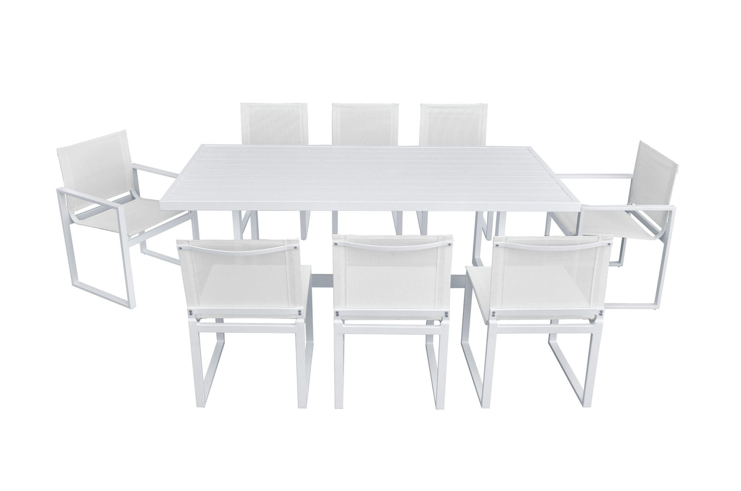 Renava Wake - Modern White Outdoor Dining Table