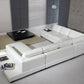 Divani Casa T35 Modern White Leather Sectional Sofa With Light