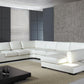 Divani Casa T35 Modern White Leather Sectional Sofa With Light